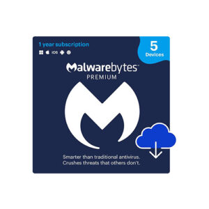 Malwarebytes Premium | 1 Year, 5 Device | PC, Mac, Android